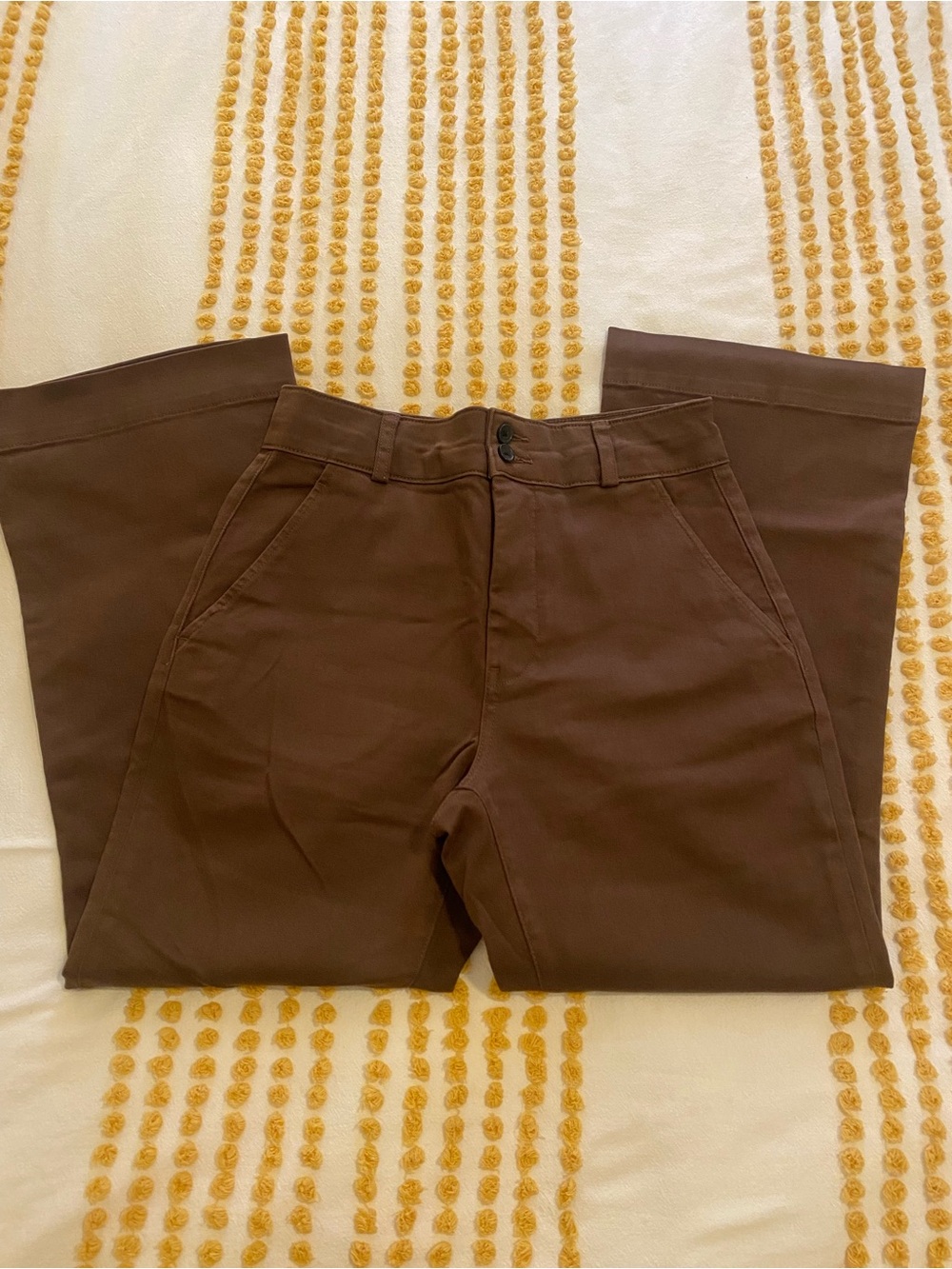 Everlane Brown Kick Flare Cut Pants